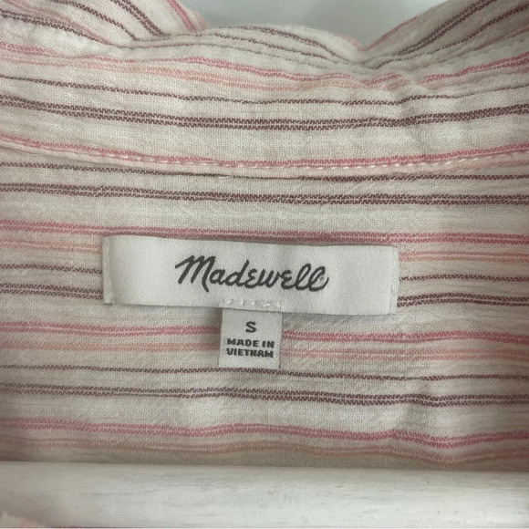 Madewell Courier Button-Back Shirt in Brampton Stripe Oversized Size Small - Picture 10 of 11